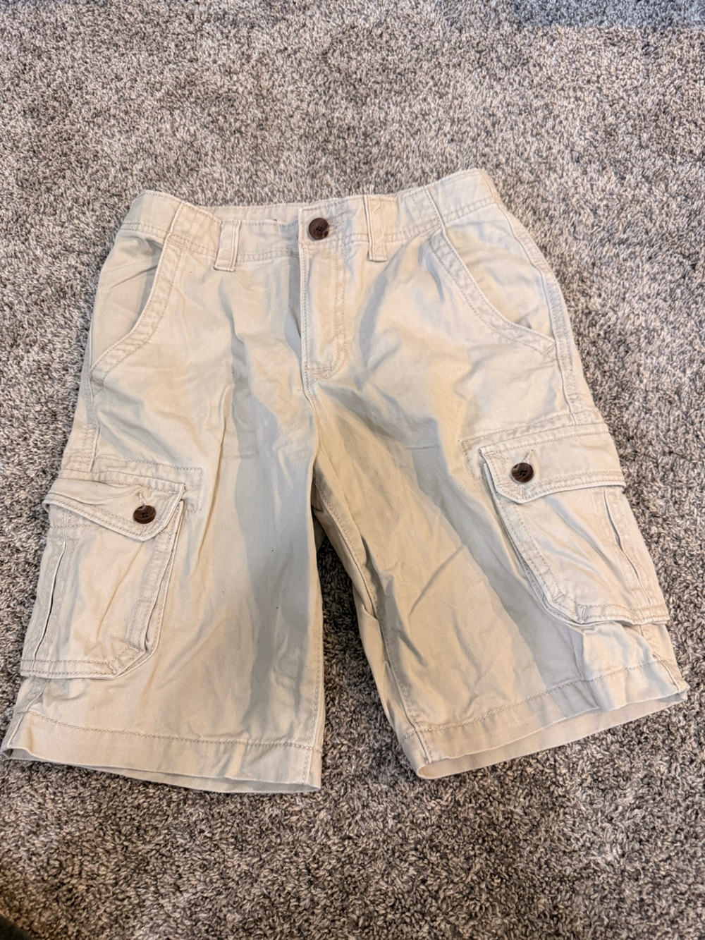 urban pipeline Khaki Cargo Shorts with Button Flap Pockets